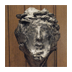 (Head of Christ) Bronze with Silver Patina on Cherry Base